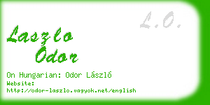 laszlo odor business card