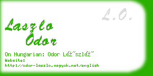 laszlo odor business card
